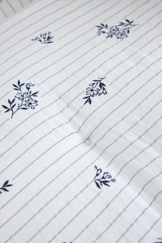 Couvre-lit en gaze de coton Eleonore - 125 g/m² - Blanc