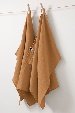 2 paños de cocina Gaia - Camel