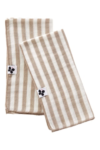 3 serviettes de table en gaze de coton Romie - 125 g/m² - Ficelle
