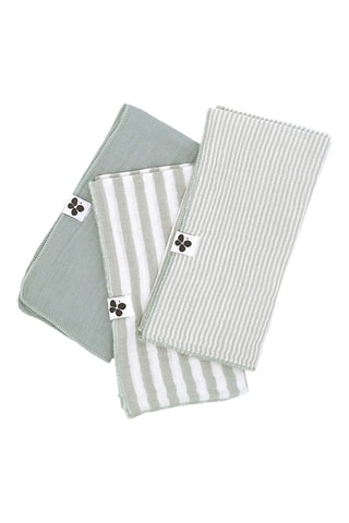 3 serviettes de table en gaze de coton Romie - Eucalyptus