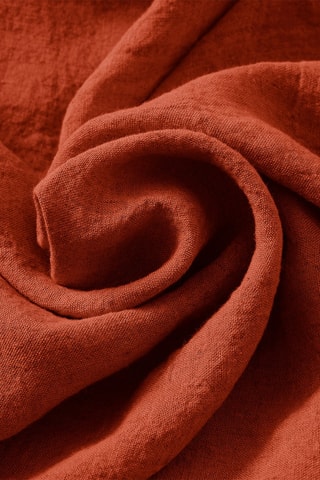 3 serviettes en lin lavé Soline  Paprika - 40 x 40 cm