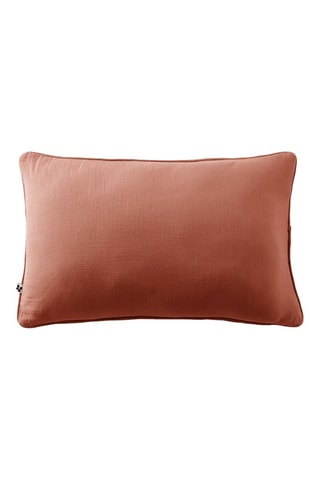 Cojín de gasa de algodón Gaïa - Rojo teja - 40 x 60 cm