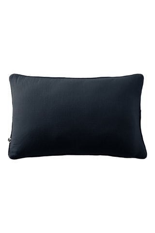 Cojín de gasa de algodón Gaïa - Azul noche - 40 x 60 cm