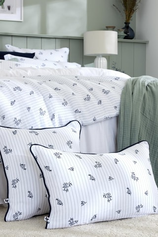Coussin en gaze de coton Eleonore - Blanc