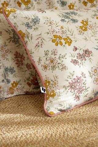 Coussin en gaze de coton Adèle - Beige