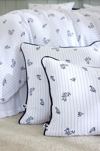 Coussin en gaze de coton Eleonore - Blanc