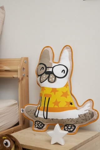 Coussin en coton Isidore - Jaune