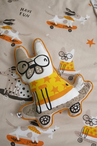 Coussin en coton Isidore - Jaune