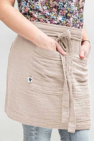 Tablier serveur en gaze de coton Gaïa - Pampa