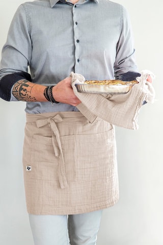 Tablier serveur en gaze de coton Gaïa - Pampa