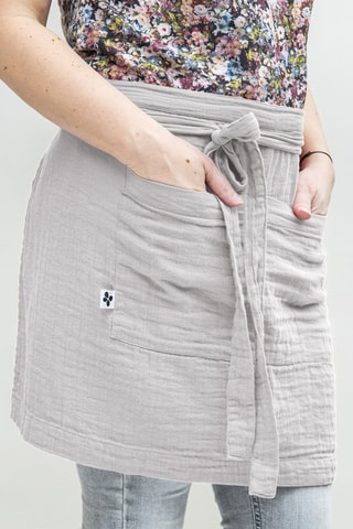 Tablier serveur en gaze de coton Gaïa - Nuage