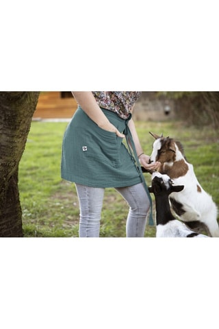 Tablier serveur en gaze de coton Gaïa - Canard