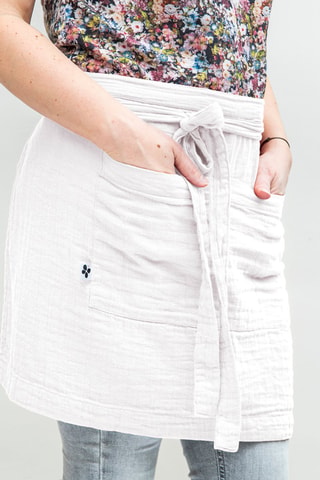 Tablier serveur en gaze de coton Gaïa - Chantilly