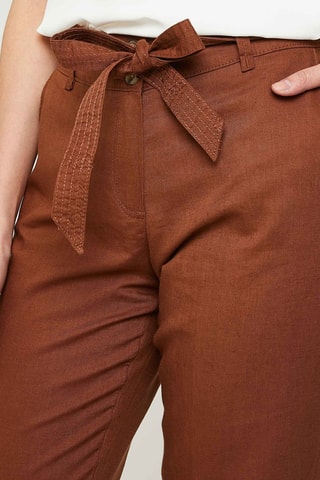 Chino en lin - Marron