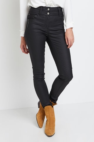 Pantalon slim taille haute - Noir