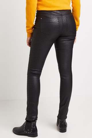 Pantalon slim taille haute - Noir