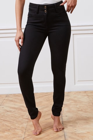 Jean slim taille haute - Noir