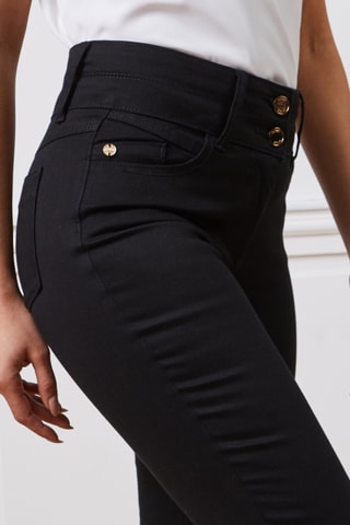 Jean slim taille haute - Noir