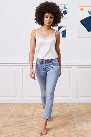 Jean taille haute - Ciel