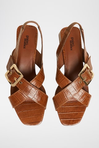 Sandales en cuir - Camel