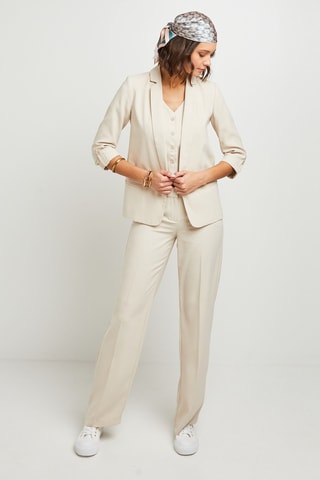 Pantalon large - Beige