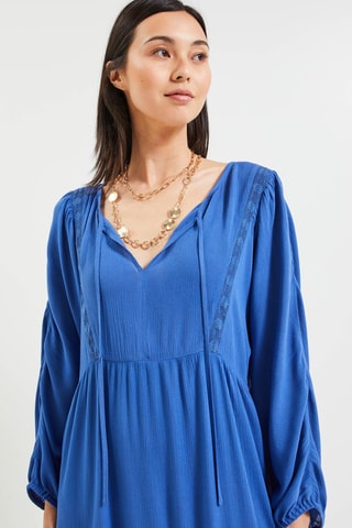 Robe longue - Bleu cobalt