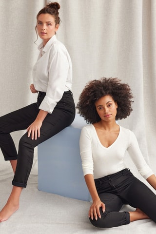 Jean taille haute - Noir