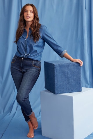 Jean taille haute - Bleu foncé