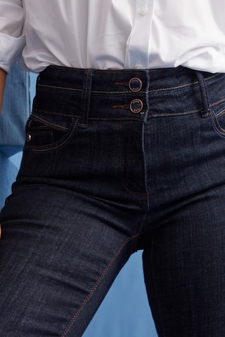 Jean slim taille haute - Bleu foncé