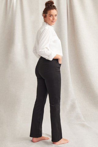 Jean droite taille haute - Noir