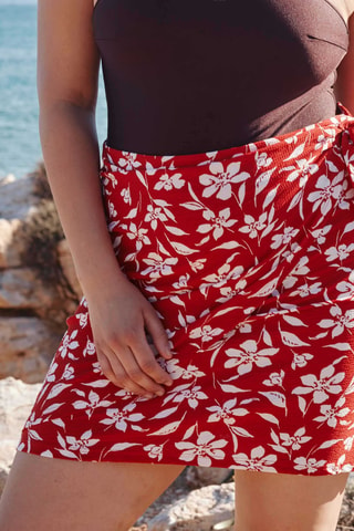 Jupe portefeuille - Rouge