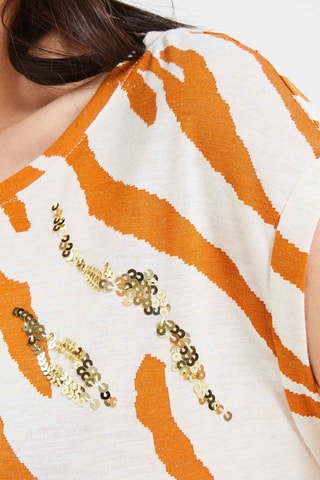 Top - Beige et orange