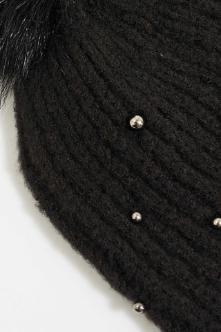 Bonnet à pompon - Noir