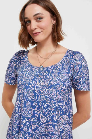 Robe trapèze - Bleu cobalt