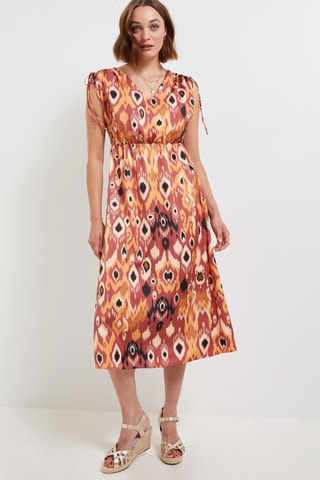 Robe midi - Rouge brique