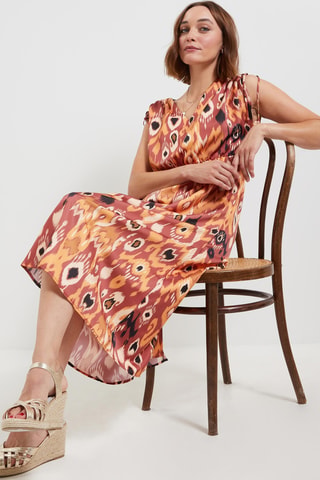 Robe midi - Rouge brique