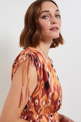 Robe midi - Rouge brique