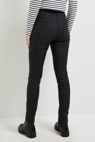 Pantalon slim taille haute - Noir