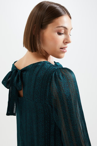 Robe droite plissée - Vert