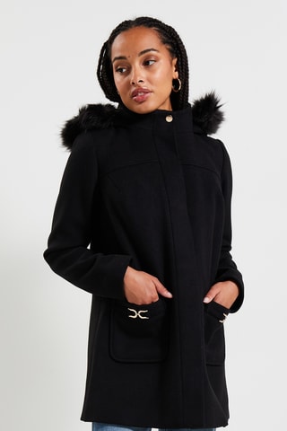 Manteau à capuche - Noir
