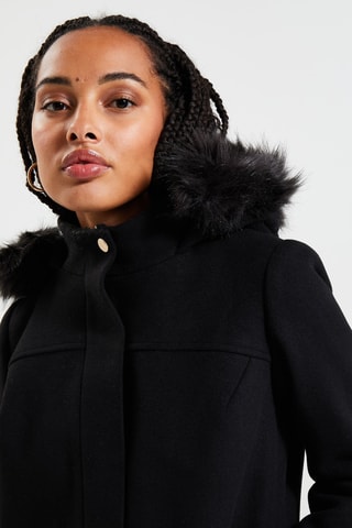 Manteau à capuche - Noir
