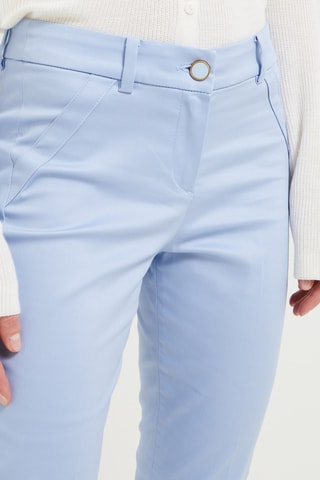 Pantalon cigarette taille haute - Ciel