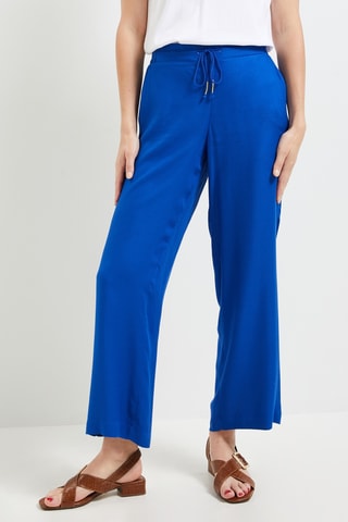 Pantalon taille haute - Bleu roi