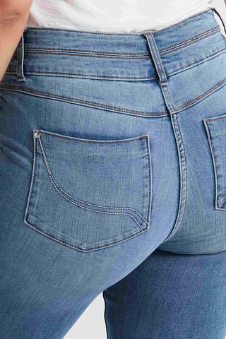 Jean slim taille haute - Bleu