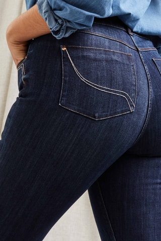 Jean slim taille haute - Bleu foncé