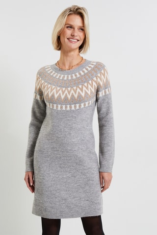 Robe pull - Gris clair chiné