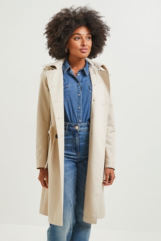Trench à capuche - Beige