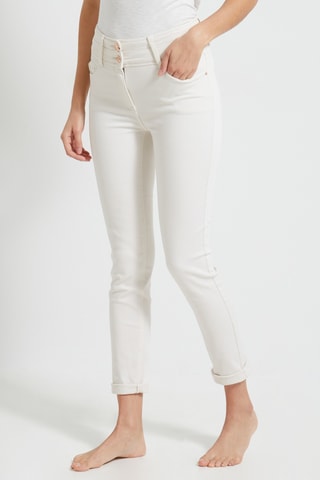 Jean taille haute - Ecru