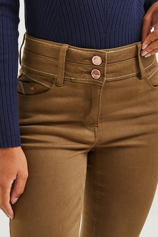 Jean taille haute - Kaki