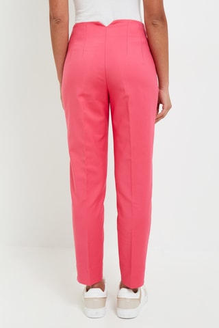 Pantalon cigarette taille haute - Rose